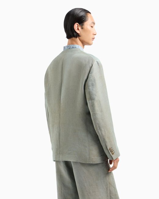 Giacca Doppiopetto di Giorgio Armani in Gray da Uomo