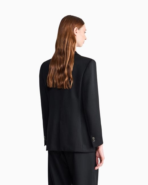 Giorgio Armani Blue Double-Breasted Blazer