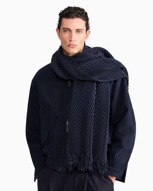 Giorgio Armani Blue Stole for men