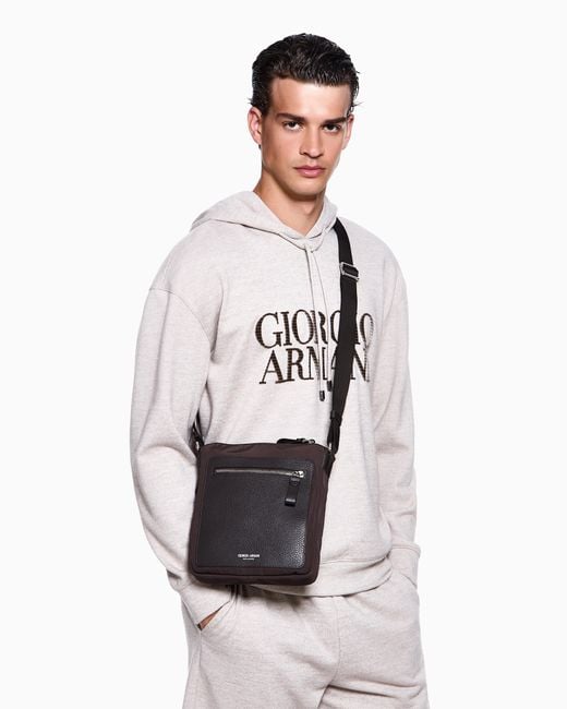Giorgio Armani Gray Asv Crossbody Bag for men