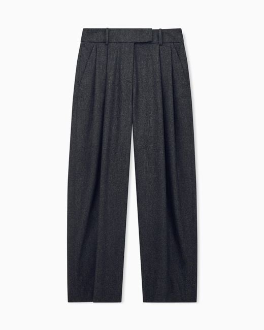 Giorgio Armani Blue Wide-Leg Trousers