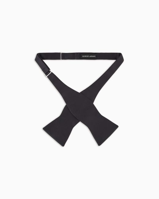 Giorgio Armani Blue Silk Self-Tie Bow Tie for men