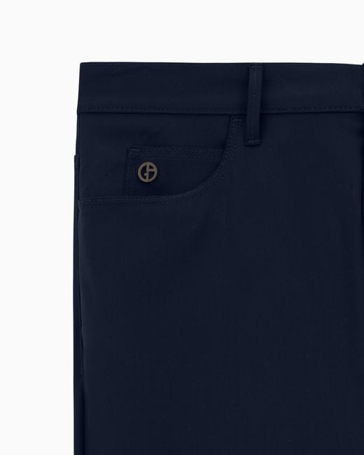 Giorgio Armani Blue Five-Pocket Trousers for men