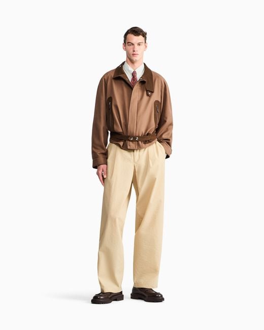 Giorgio Armani Natural Armani/Archivio Double-Pleat Trousers for men