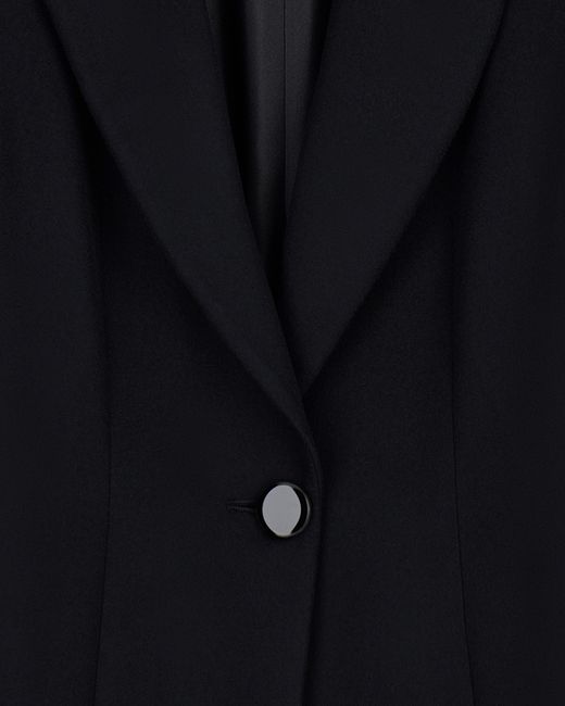 Giorgio Armani Black Pure Cashmere Single-Breasted Coat