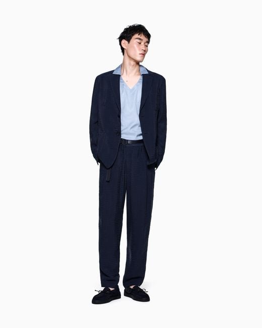 Giorgio Armani Blue Blazer Regular Fit for men