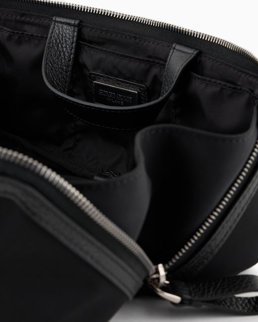 Giorgio Armani Beauty Case Aus Nylon Und Leder in Black für Herren