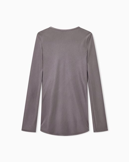 Giorgio Armani Purple Slim-Fit Bias-Cut Blouse
