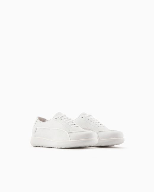 Giorgio Armani White Low-Top Sneaker for men