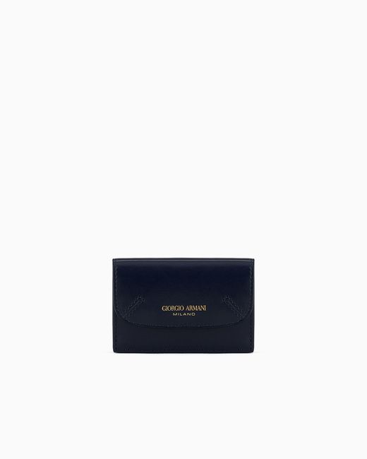 Giorgio Armani Blue Mini La Prima Trifold Wallet