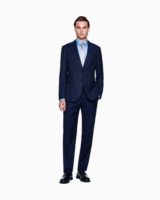Giorgio Armani Blue Slim Fit Suits for men