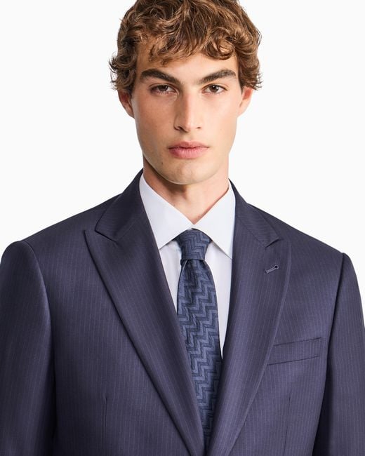 Giorgio Armani Blue Slim-Fit Suit Soho for men