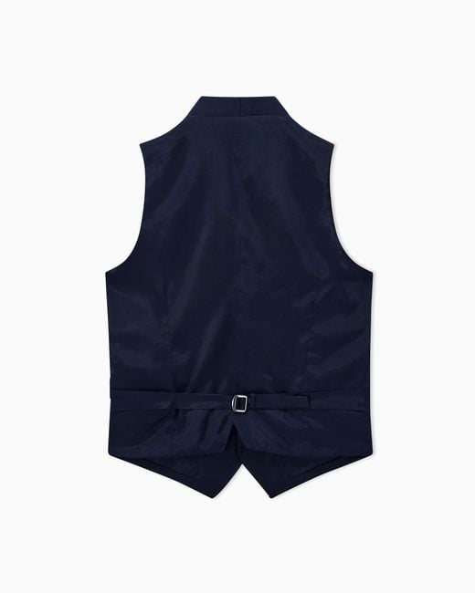 Giorgio Armani Blue Waistcoat Regular Fit for men