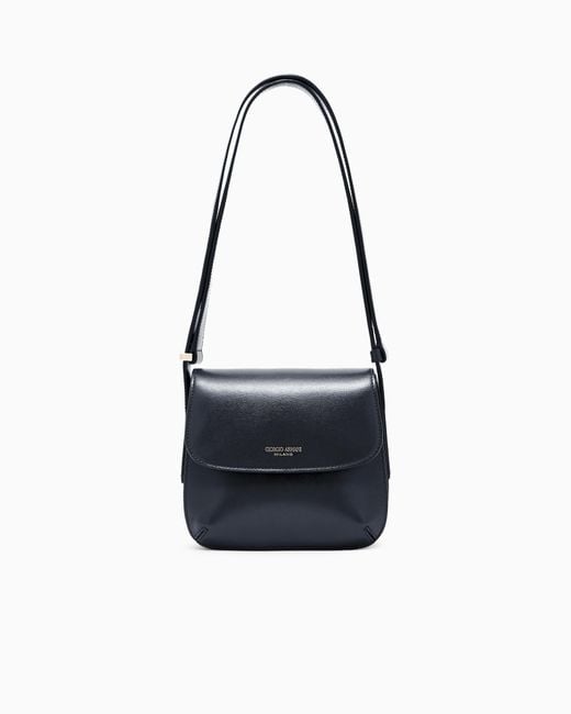 Giorgio Armani Black Palmellato-Leather La Prima Bag