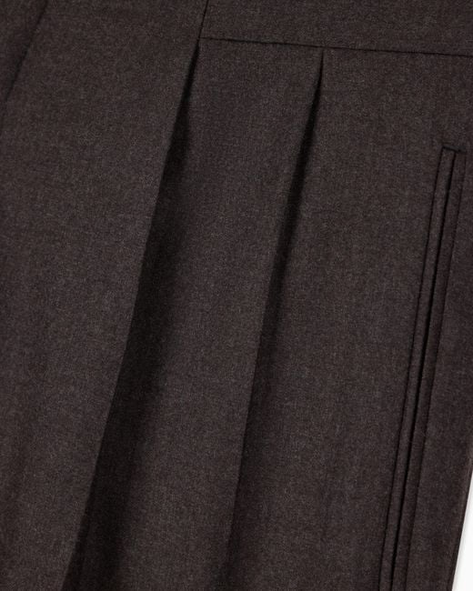 Giorgio Armani Brown Oversized Double Pleat Trousers for men
