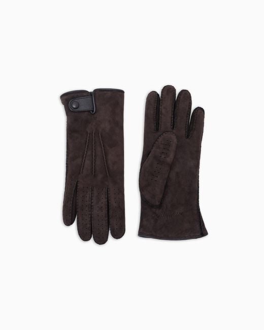 Guanti di Giorgio Armani in Black da Uomo