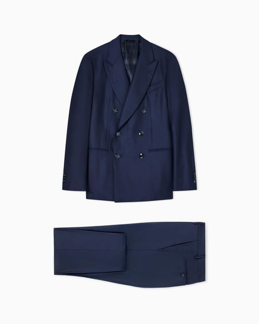 Giorgio Armani Blue Regular Fit Suits for men