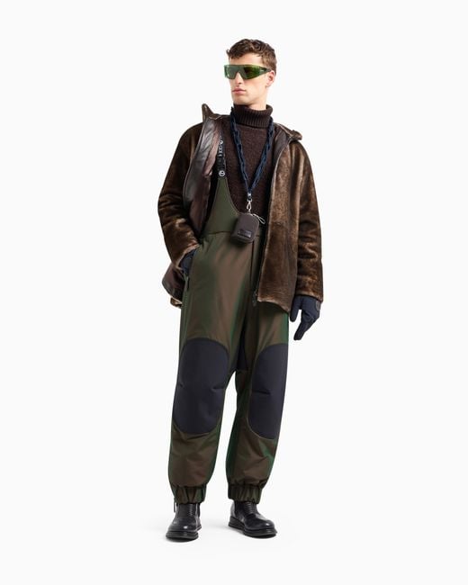 Giorgio Armani Caban Mit Kapuze, Gefertigt Aus Lamm-Shearling in Brown für Herren