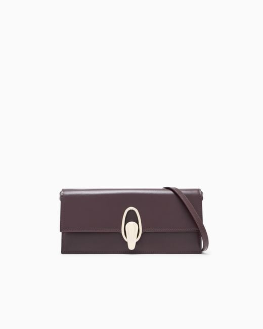 Giorgio Armani Purple Accordion Clutch