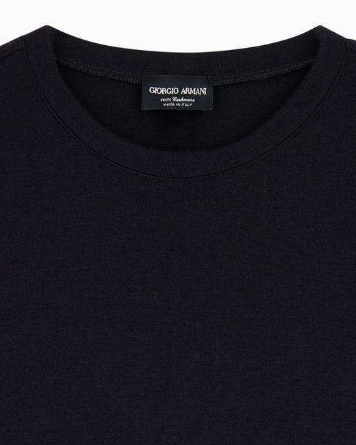 Giorgio Armani Black Pure Cashmere T-Shirt