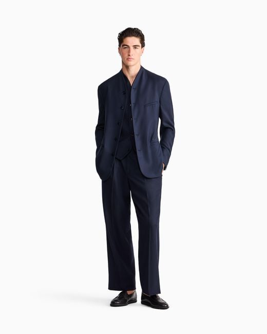 Giorgio Armani Blue Waistcoat Regular Fit for men