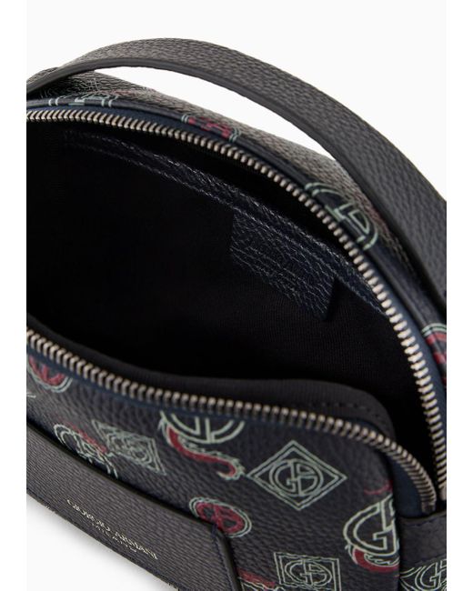 Armani Lunar New Year Mini Leather Crossbody Bag With Allover