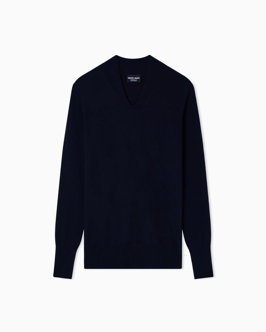 Giorgio Armani Blue Alashan Cashmere Jumper