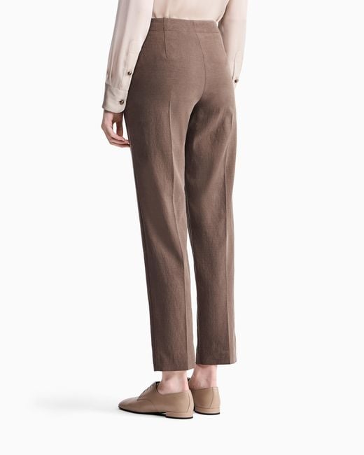 Giorgio Armani Brown Straight Trousers
