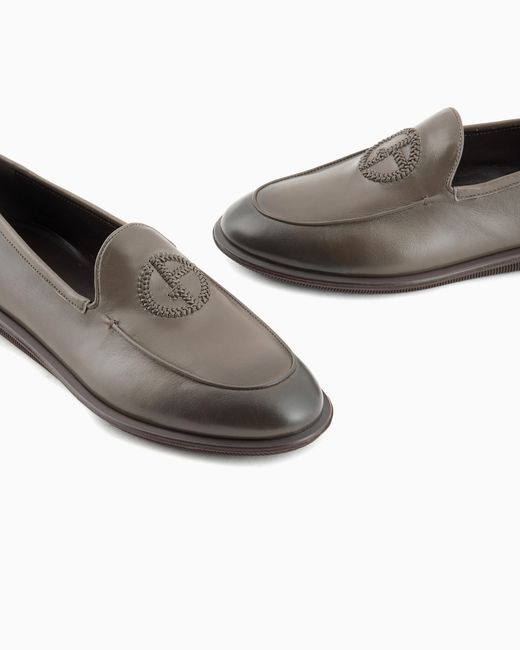 Giorgio Armani White Slip-On Loafer for men