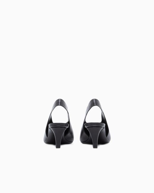Giorgio Armani White Decollete Shoe Leather Lining And Leather Sole