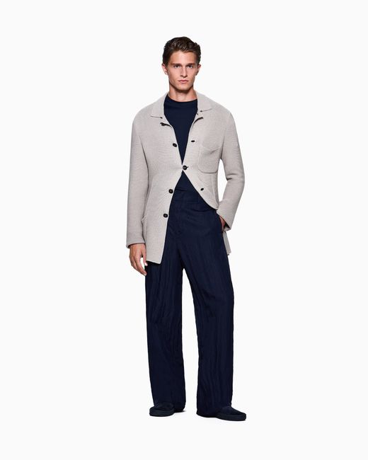 Giorgio Armani White Single-Breasted Jacket for men