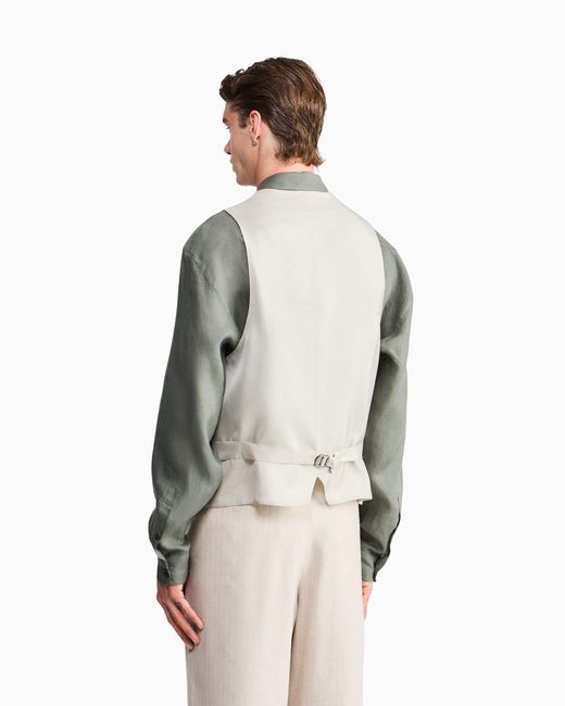Giorgio Armani White Armani/Archivio Ss1990 Single-Breasted Waistcoat for men