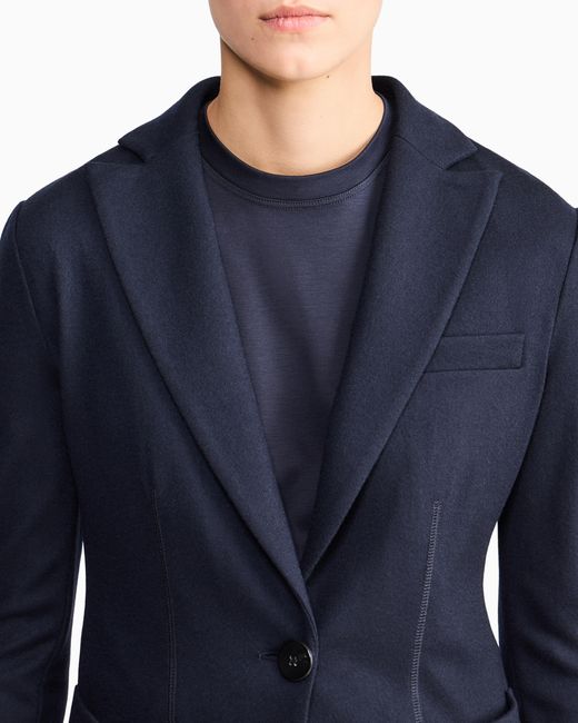 Giorgio Armani Blue Single-Breasted Jacket