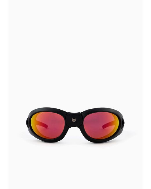 Giorgio Armani White Oval Sunglasses for men