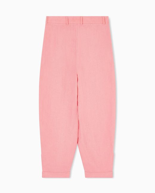Giorgio Armani Pink Hemp Trousers