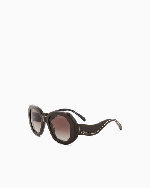 Giorgio Armani Blue Square-Shaped Sunglasses