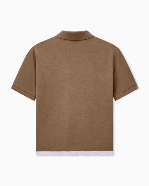 Giorgio Armani Brown Polo Shirt Regular Fit for men