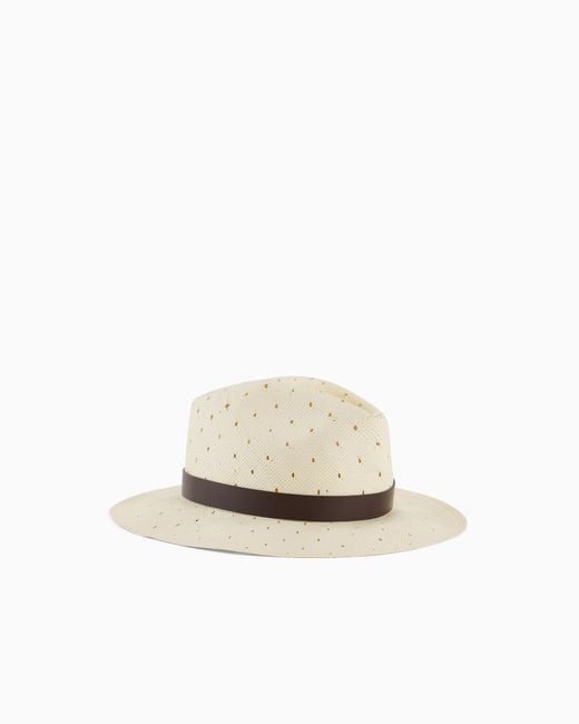 Giorgio Armani White Fedora Hats for men