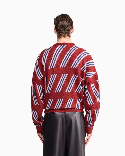 Giorgio Armani Red Armani/Archivio Ss1981 Crew-Neck Jumper for men