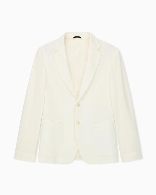 Giorgio Armani White Single-Breasted Jacket for men