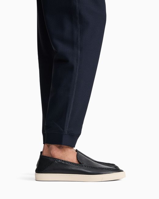 Giorgio Armani White Galleria 3 Nappa-Leather Slip-Ons for men
