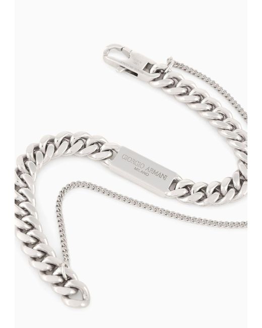 Buy Emporio Armani Silver EA Eagle Key Basics Bracelet in Stainless Steel  for Men in Bahrain | Ounass
