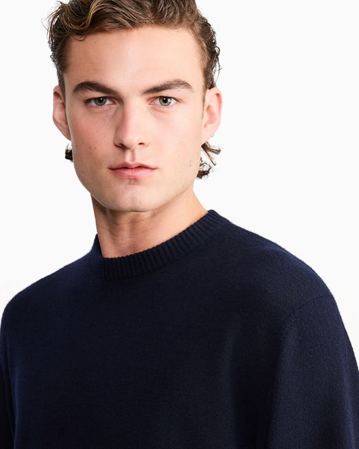 Giorgio Armani Blue For Alanui Cashmere And Silk Crew-Neck Jumper for men