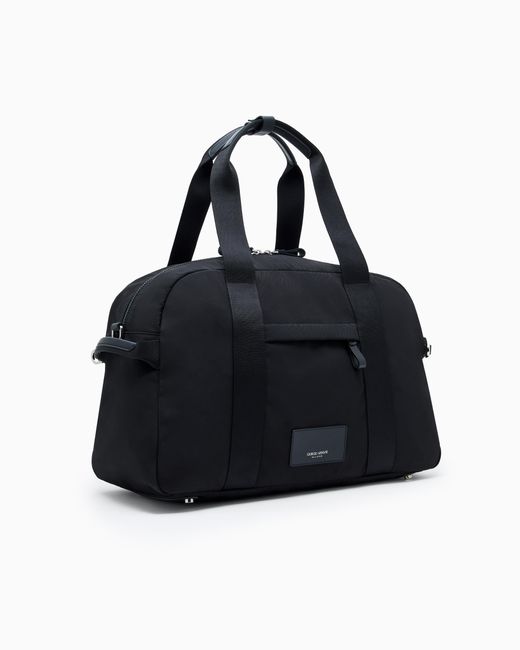 Giorgio Armani Black Foldable Duffel Bag for men