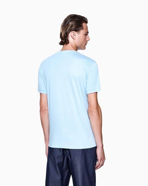 Giorgio Armani Blue Jersey T-Shirt for men