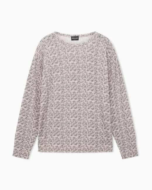 Pull Ras-Du-Cou En Cachemire Imprimé Giorgio Armani pour homme en coloris Gray
