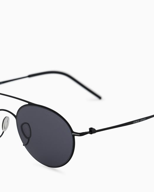 Giorgio Armani Blue Round Sunglasses for men