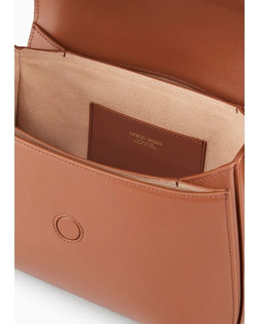 Giorgio Armani Brown Large Palmellato Leather La Prima Bag