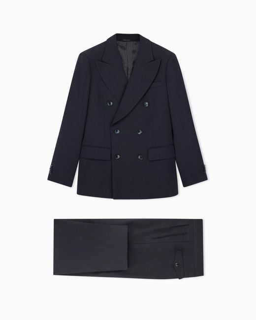 Giorgio Armani Blue Royal Line Double-Breasted Suit for men