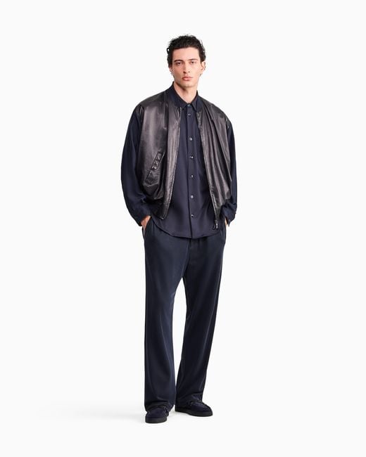 Giorgio Armani Blue Shirt Oversized for men